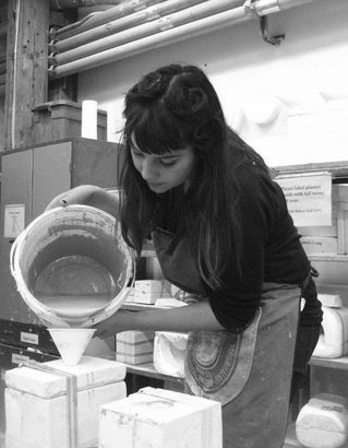 Amelia Butcher in her studio